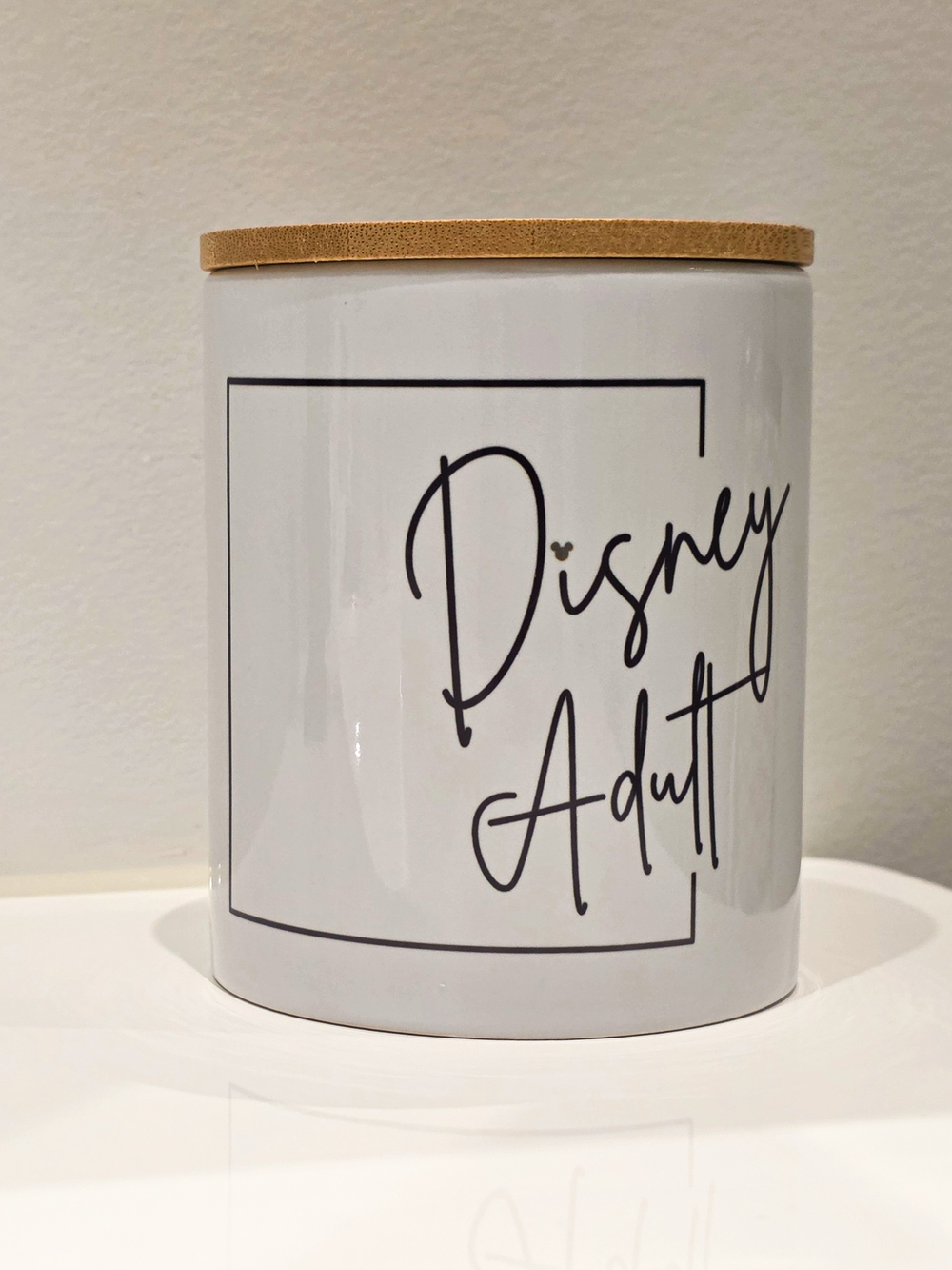 Disney Adult Themed Ceramic Jar with Bamboo Lid
